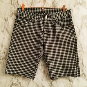 Levi’s 504 Black White Plaid Shorts MRe